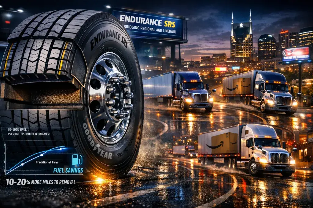 Goodyear Debuts Endurance SRS Steer Tire for Blurring Super-Regional Trucking Duties