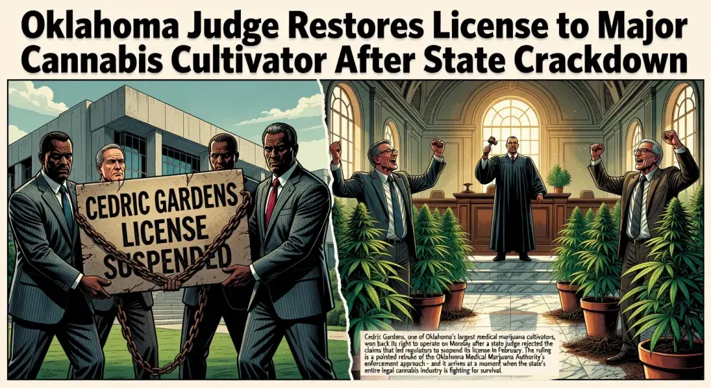 Oklahoma Judge Restores License to Major Cannabis Cultivator After State Crackdown