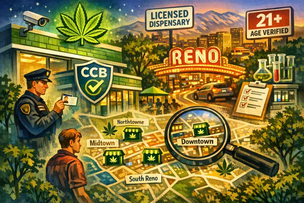 Reno's Licensed Cannabis Retailers Concentrate in Key Neighborhoods Under State Oversight
